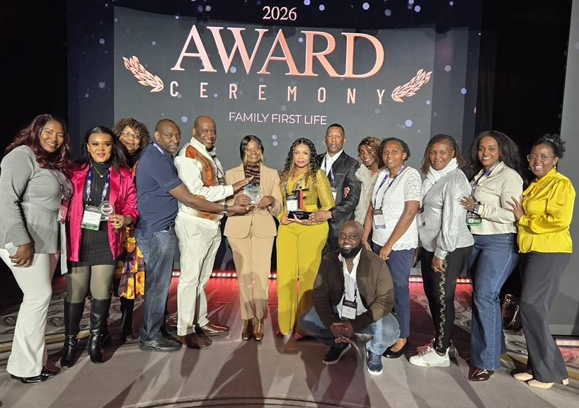 Bilha with the Team at the Awards